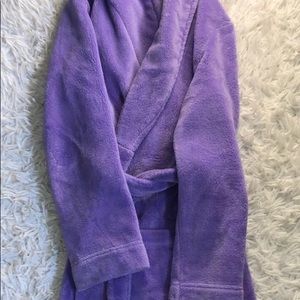 Purple fluffy robe